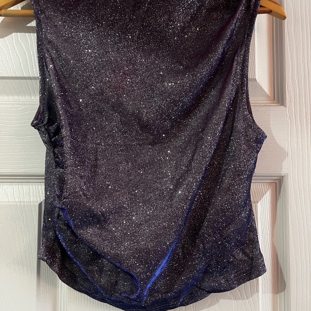 Cider Purple Sequin Sleeveless Top